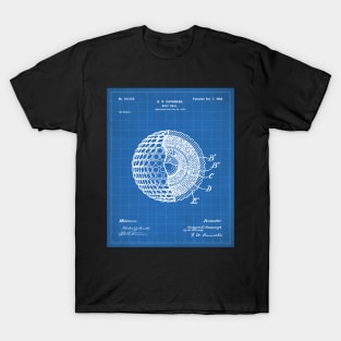 Golf Ball Patent - Golfer Art - Blueprint T-Shirt